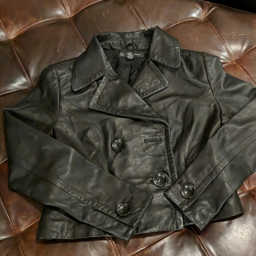 INC International Concepts leather jacket